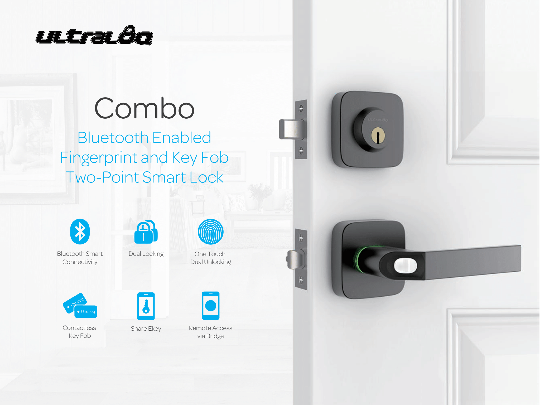 Khóa điện tử vân tay mở cửa từ xa wifi ULTRALOQ COMBO