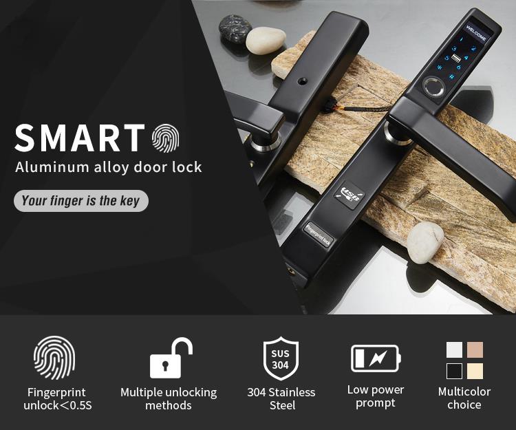 Khóa vân tay cửa nhôm EUROCK EL9000-AL