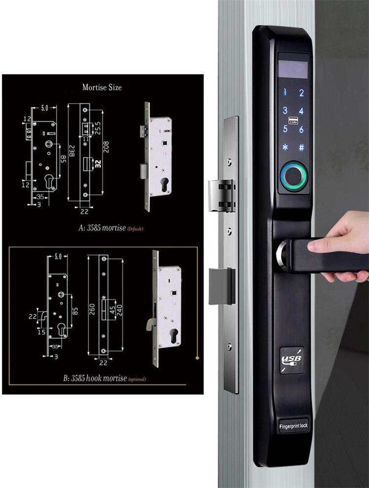 Khóa vân tay cửa nhôm EUROCK EL9000-AL