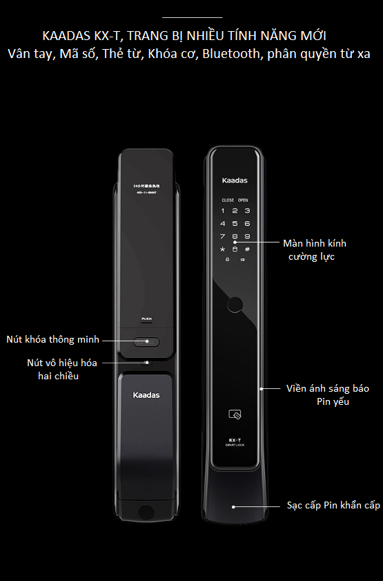 Khóa vân tay Kaadas KX-T Khóa vân tay Kaadas KX-T