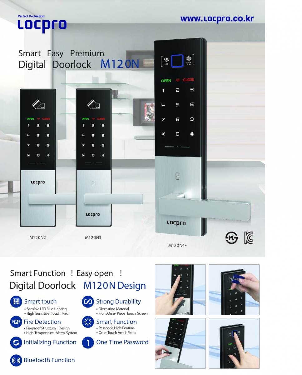 Khóa cửa vân tay Locpro M120B4F