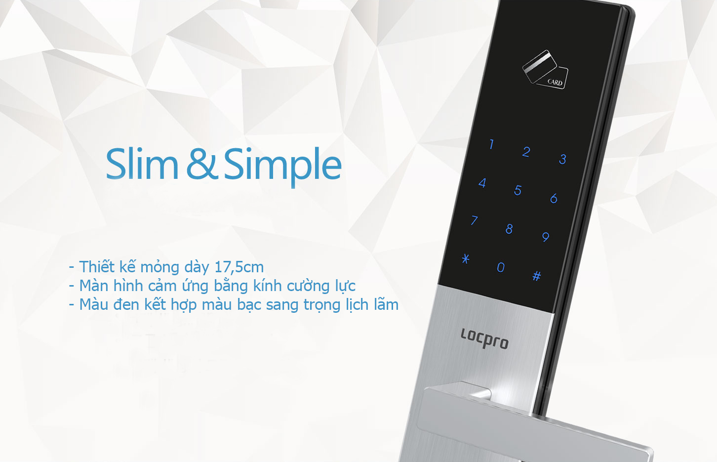 Khóa cửa thẻ từ Locpro M120N3 Khóa cửa thẻ từ Locpro M120N3