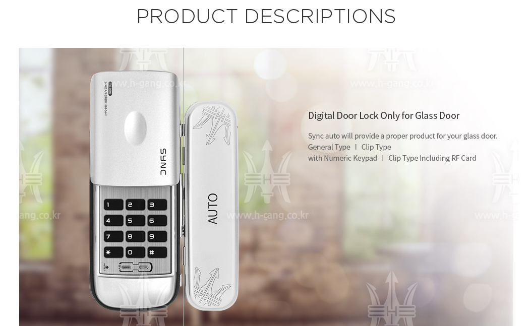 Khóa điện tử cửa kính H-gang Sync TG330 Khóa điện tử cửa kính H-gang Sync TG330