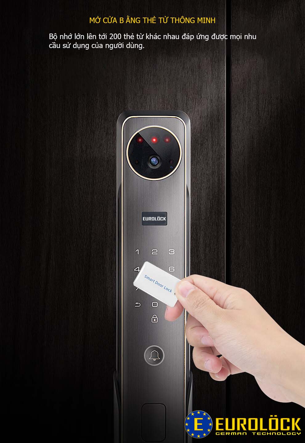 Khoá châu âu ra mắt sản phẩm khoá điện tử mở cửa bằng khuôn mặt