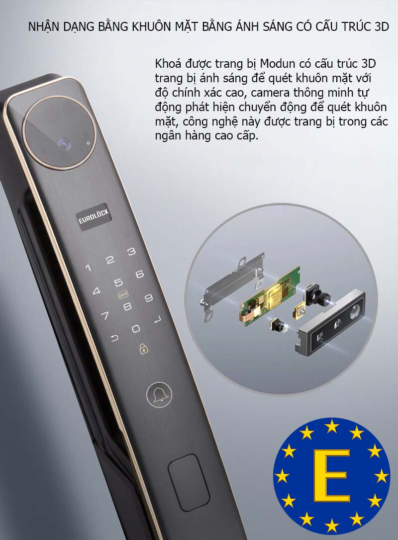 Khoá châu âu ra mắt sản phẩm khoá điện tử mở cửa bằng khuôn mặt
