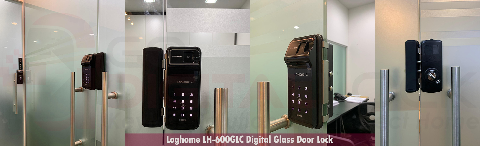 Khóa vân tay cửa kính LOGHOME GLASS LH610FGC-SN/RMC Khóa vân tay cửa kính LOGHOME GLASS LH610FGC-SN/RMC