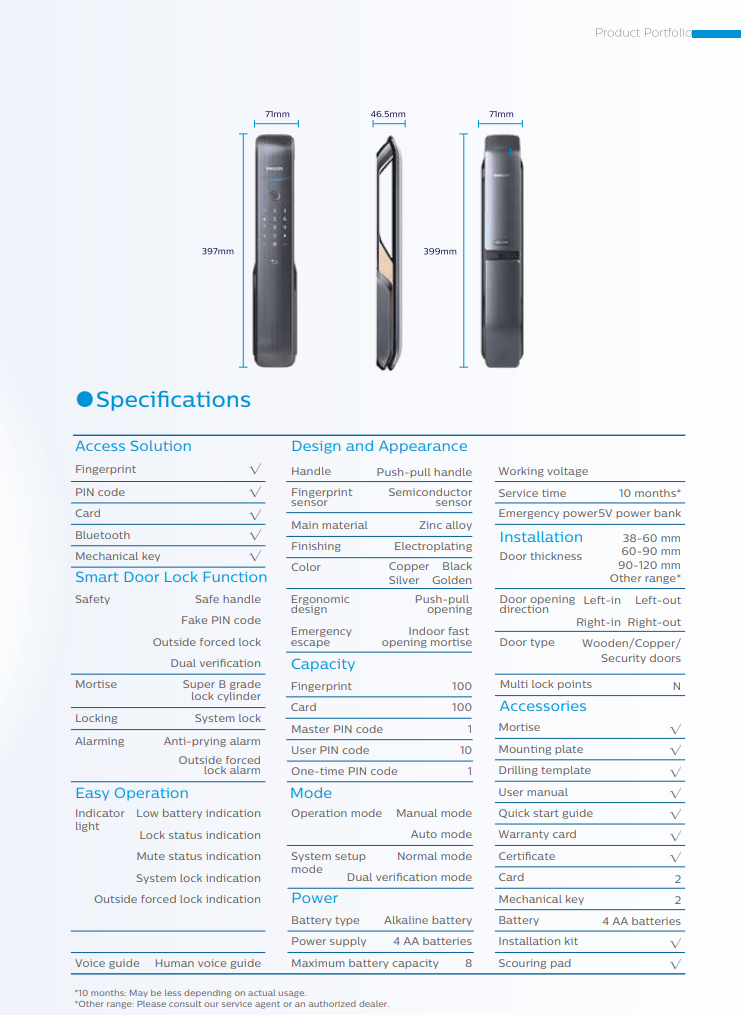 Khóa vân tay Philips Easykey 9200 Khóa vân tay Philips Easykey 9200