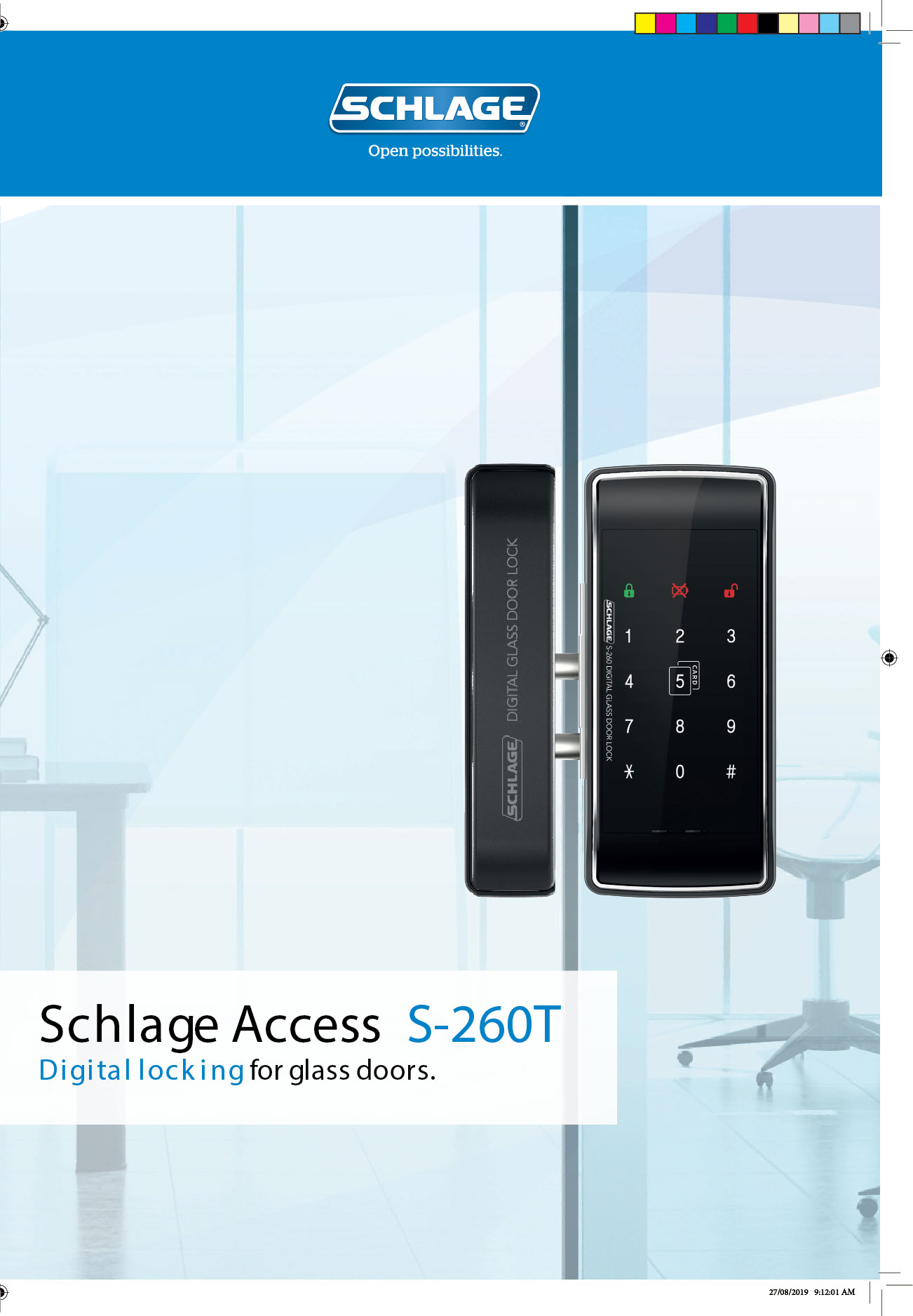 Khóa điện tử cửa kính SCHLAGE S-260