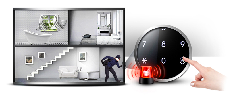 Phòng chống Intruder tính năng với ONE Touch: Với một đơn giản One Touch của nút 