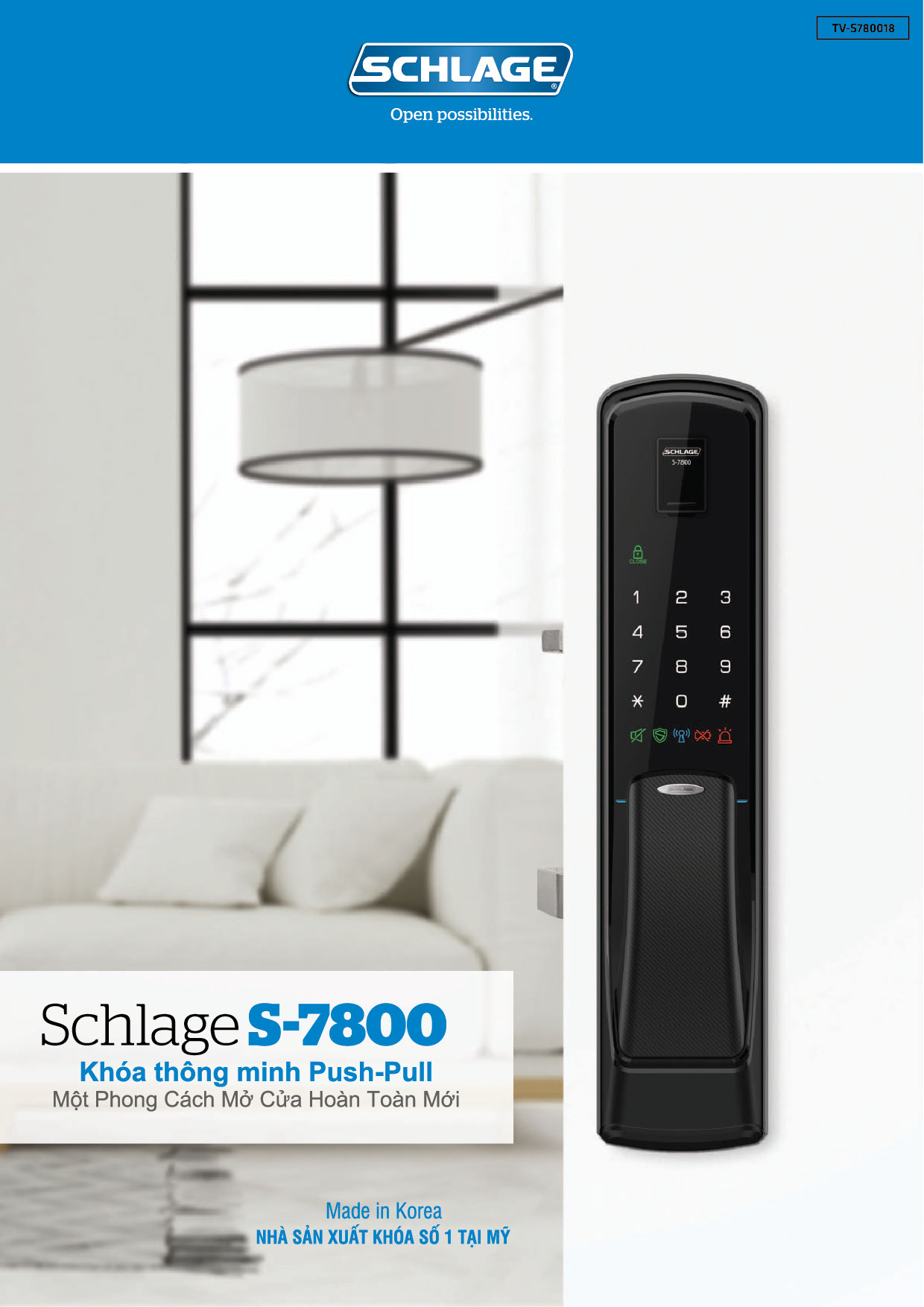 Khóa điện tử SCHLAGE S-7800 Khóa điện tử SCHLAGE S-7800