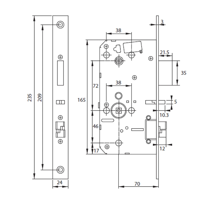 Khóa điện tử Vân tay Bluetooth Hafele PP8100 912.20.260
