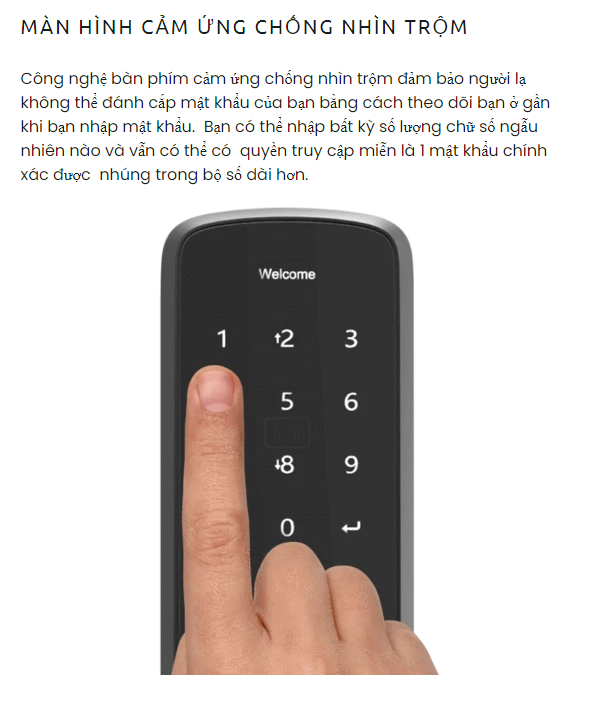 Khóa điện tử vân tay mở cửa từ xa wifi ULTRALOQ UL300
