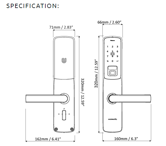 Khóa điện tử vân tay mở cửa từ xa wifi ULTRALOQ UL300