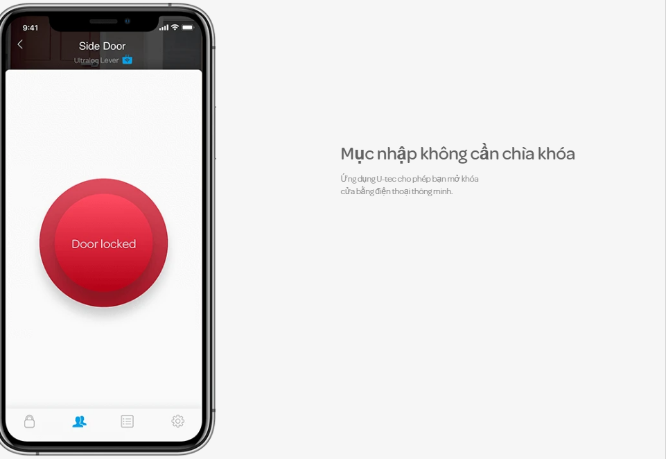 Khóa điện tử vân tay mở cửa từ xa wifi ULTRALOQ LEVER