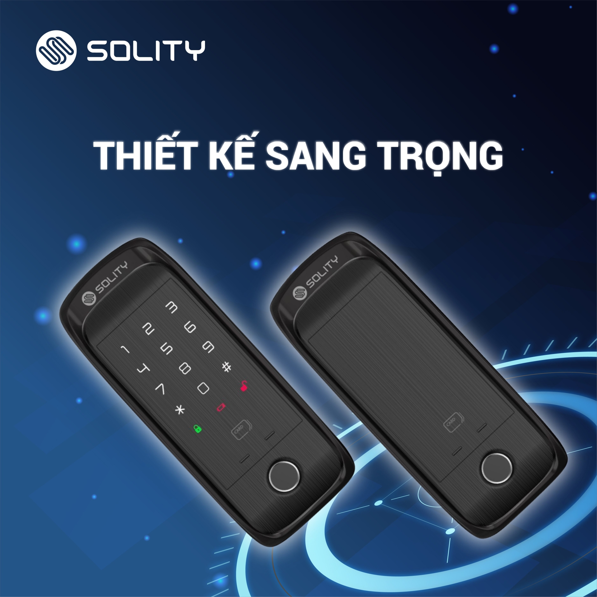 Khoá điện tử Solity GA-60BH thiết kế sang trọng
