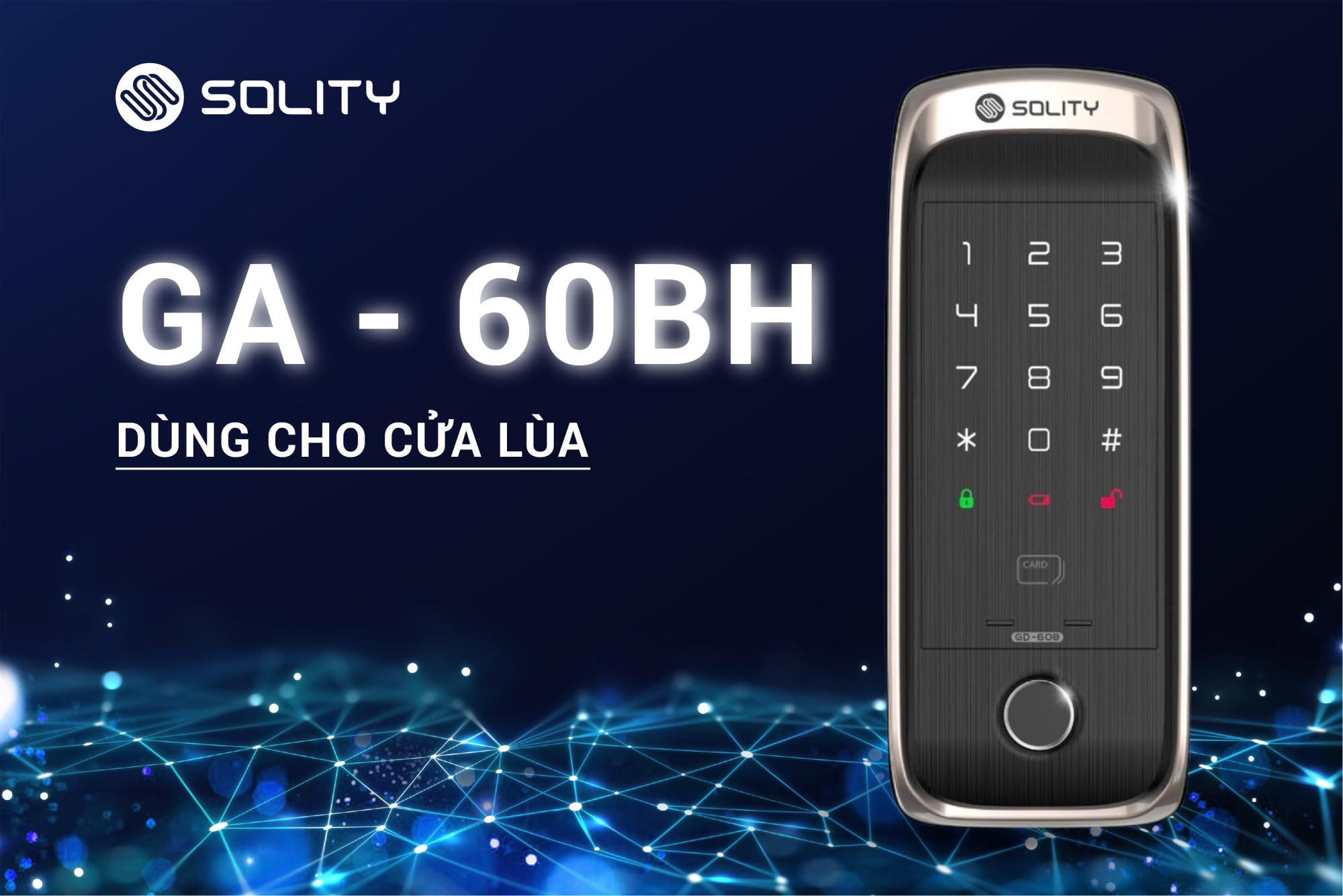 Solity GA-60BH lắp đặt cho cửa lùa