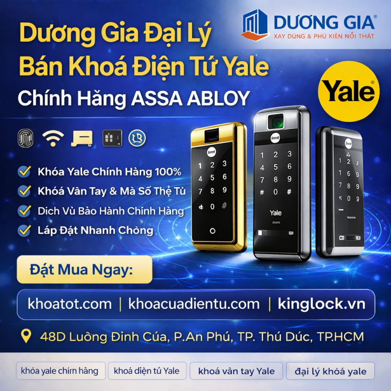 Dương gia đại lý bán khoá điện tử Yale
