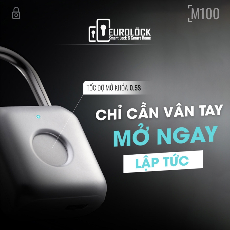 Khóa cửa móc bấm bằng vân tay tiện lợi và an toàn