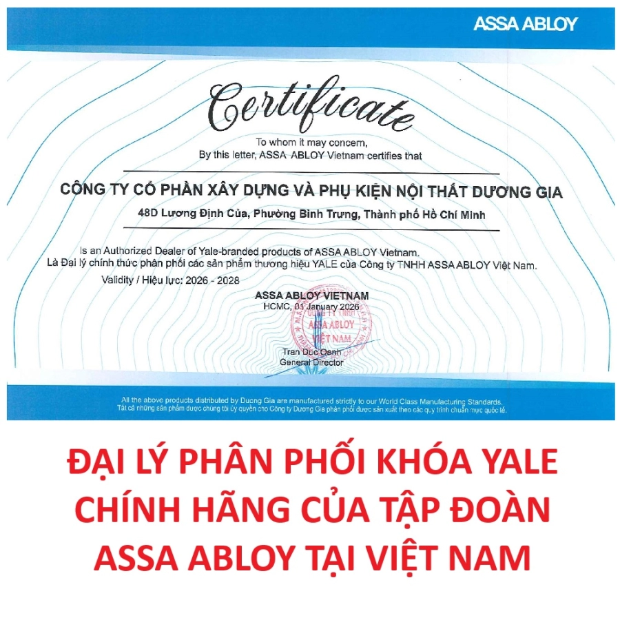 Khóa Cửa Yale Chính Hãng