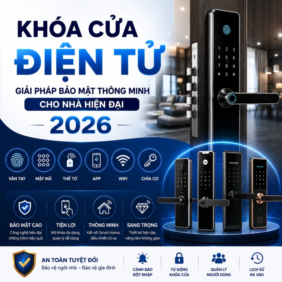 Khóa Điện Tử – Giải Pháp An Ninh Thông Minh Cho Nhà Ở Hiện Đại 2026