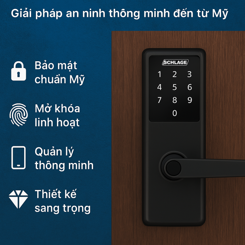 Khóa điện tử Schlage – Giải pháp an ninh thông minh đến từ Mỹ