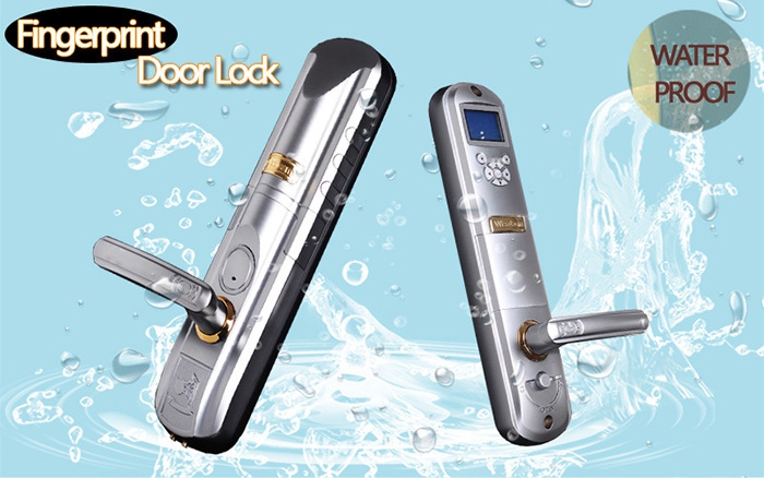 Ổ khóa vân tay lắp cho cửa sắt ngoài trời