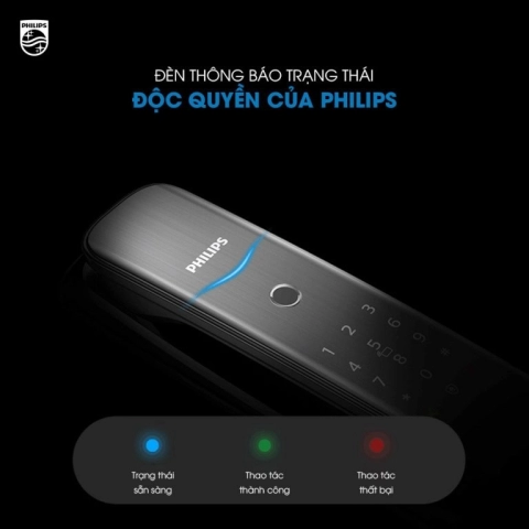 Khóa Vân Tay Khuôn Mặt Philips DDL702E