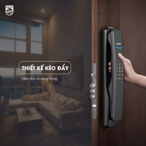 Khóa Vân Tay Khuôn Mặt Philips DDL702E