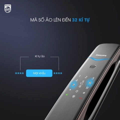 Khóa Vân Tay Khuôn Mặt Philips DDL702E