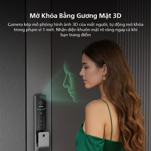 Khóa Vân Tay Philips DDL720-FVP-7HWS